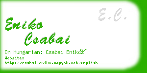 eniko csabai business card